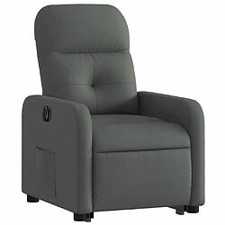 Avis Maison Chic Fauteuil Relax pour salon, Fauteuil inclinable électrique gris foncé tissu -GKD60194