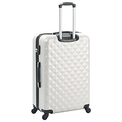 Avis vidaXL Valise rigide 3 pcs Argenté brillant ABS