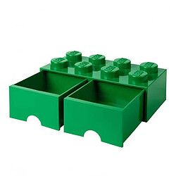 Brique de Rangement Empilable avec Tiroir 8 plots LEGO® Vert