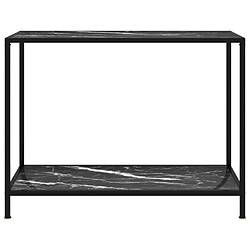 Maison Chic Table console | Meuble d'entrée | Table d'appoint Noir 100x35x75 cm Verre trempé -GKD31842