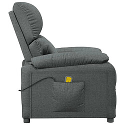 Acheter vidaXL Fauteuil de massage Gris foncé Tissu