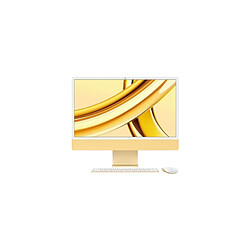 Apple iMac 24" 256 Go SSD 8 Go RAM Puce M3 CPU 8 cœurs GPU 10 cœurs Jaune Nouveau