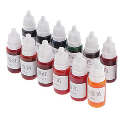 Avis 12 Couleurs Colorant Alimentaire Nourriture DIY Colorer Savon pour Loisirs Créatifs Mix Couleurs Art Artisanat 10 ML