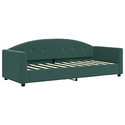 vidaXL Lit de repos sans matelas vert foncé 80x200 cm velours