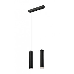 Lumière Suspension Franco Aluminium,plastique,acier Noir 2 ampoules 99cm