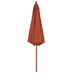 Helloshop26 Parasol d'extérieur - Terre cuite - 300 cm