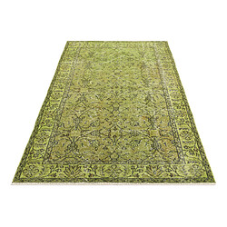 Avis Vidal Tapis de laine 201x114 vert Ultra Vintage