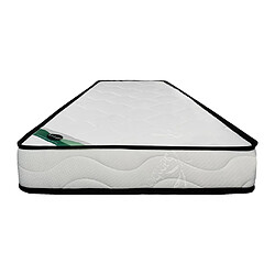 Avis Vente-Unique Ensemble 90 x 190 cm cadre à lattes + matelas mousse et coutil bambou ép.15cm - KANANI de NATUREA