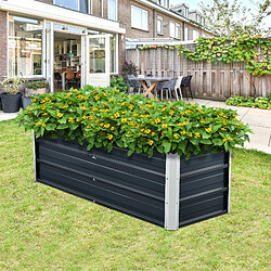 Jardinière Nijmegen à barre de séparation 125 x 47 x 40 cm anthracite [en.casa]