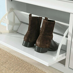 SoBuy FSR64-W Banc de rangement à Chaussures Armoire à Chaussures avec Coussin Confortable Coffre Rangement pas cher