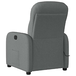 Acheter vidaXL Fauteuil de massage inclinable Gris foncé Tissu