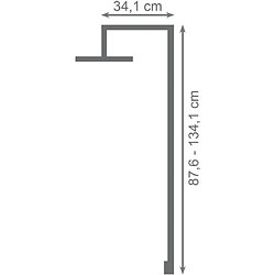 Colonne de douche avec robinetterie Thermostatique - EDOUARD ROUSSEAU - DODDY - Laiton brossé