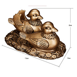 Avis feng shui mandarin canards pour l'amour et la romance figurine statue décor cuivre