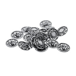 Avis 30 Pièces Bouton Motif Floral Classique Idéal pour Variété de Couture Tricot, de Crochet Argent