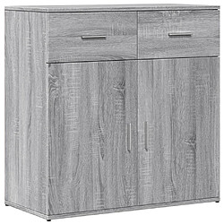 vidaXL Buffet sonoma gris 79x38x80 cm bois d'ingénierie