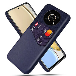 Coque en TPU + PU avec porte-carte bleu pour votre Honor X30