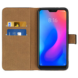 Acheter Avizar Housse Folio Xiaomi Mi A2 Etui cuir clapet portefeuille coque silicone Noir