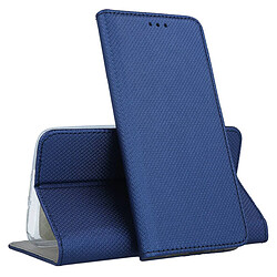 Htdmobiles Housse pour Motorola Edge 40 Neo - etui coque pochette portefeuille + verre trempe - BLEU MAGNET