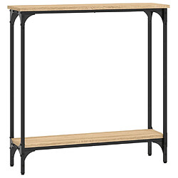 Maison Chic Table console | Meuble d'entrée | Table d'appoint chêne sonoma 75x22,5x75 cm bois d'ingénierie -GKD12229