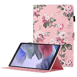 Etui en PU antichoc, avec support fleurs pour votre Samsung Galaxy Tab A7 Lite 8.7 pouces SM-T220 (Wi-Fi)