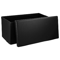 Atmosphera, Createur D'Interieur Banquette coffre pliable Loft - L. 76 x H. 37,5 cm - Noir