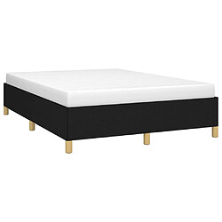 Avis Maison Chic Lit adulte - Lit simple Cadre de lit,Structure du lit Contemporain Noir 140x190 cm Tissu -MN97985