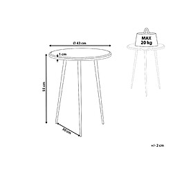 Avis Beliani Table d'appoint doré et noir TELFER