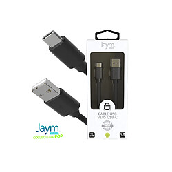 Avis Jaym Câble USB vers Type-C 3A - 1,5 mètres - Collection POP - Noir