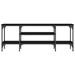 Acheter Maison Chic Meuble TV scandinave - Banc TV pour salon noir 121x35x45 cm bois d'ingénierie et fer -MN36239