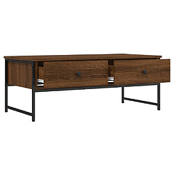 Acheter vidaXL Table basse chêne marron 101x49x39,5 cm bois d'ingénierie