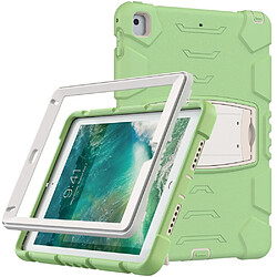 Coque en TPU + Silicone Résistant aux chutes avec béquille Vert matcha pour votre Apple iPad 9.7 pouces (2018)/(2017)/Pro 9.7 pouces (2016)/Air 2