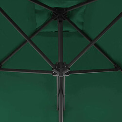 Maison Chic Parasol Jardin | Parasol d'extérieur avec mat en acier 300 cm Vert - GKD30584 pas cher