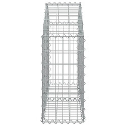 Avis vidaXL Panier de gabions arqué 100x30x60/80 cm Fer galvanisé