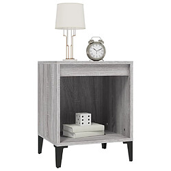 Avis vidaXL Table de chevet Sonoma gris 40x35x50 cm