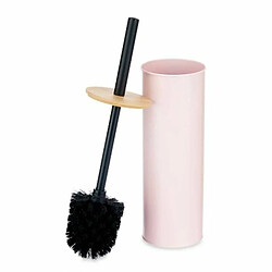 Berilo Brosse de salle de wc Rose Métal Bambou Plastique 9,5 X 27 X 9,5 cm (6 Unités)