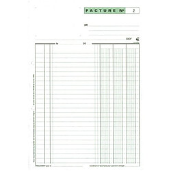 Cahier de facture Manifold Exacompta autocopiant A4 50 pages double exemplaires