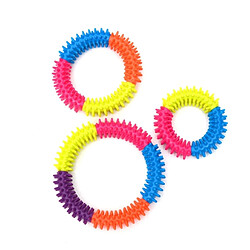 Wewoo Jouet pour Jouets à mâcher en forme de bague de spinelle entraîneur caoutchouc animaux de compagnietaille 12,5 cmlivraison de couleurs aléatoires