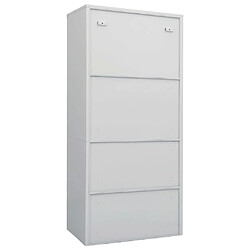 Avis vidaXL Garde-robe Gris clair 80x50x180 cm Acier