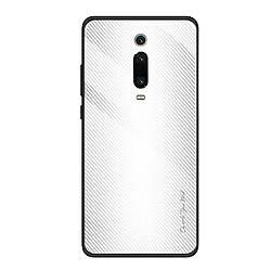 Wewoo Coque Pour Xiaomi Redmi K20 / K20 Pro / 9T étui de protection en verre dégradé de texture blanc