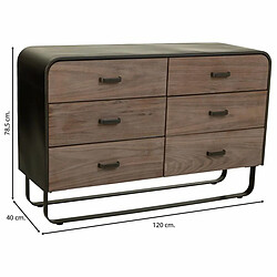 Avis Commode Alexandra House Living Marron Bois Fer Tôle Bois d'épicéa 40 x 78 x 120 cm