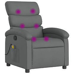 Maison Chic Fauteuil de massage inclinable,Fauteuil luxe de relaxation Gris foncé Tissu -MN63530