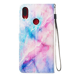 Avis Wewoo Coque Fashion Etui de protection en cuir pour Redmi Note 7 Marbre Rose Bleu