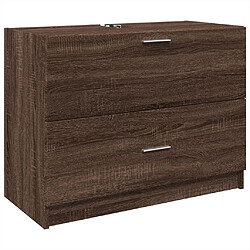 vidaXL Armoire d'évier chêne marron 78x37x59 cm bois d'ingénierie