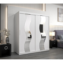 Abiks Meble Armoire Sewilla à portes coulissantes 200/180/62 2 portes (blanc/blanc)