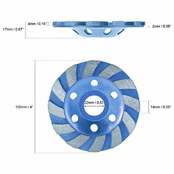 Acheter 100mm 4in Segment Disque De Meule Disque Broyeur Coupe Béton Pierre Coupé Nouveau - Bleu