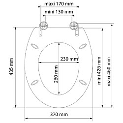 SCHÜTTE Siège de toilette GREY STEEL MDF pas cher