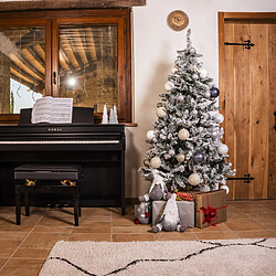 Mobili Rebecca Sapin De Noël Enneigé 150 Cm Épais Réaliste Sapin Artificiel 809 Branches