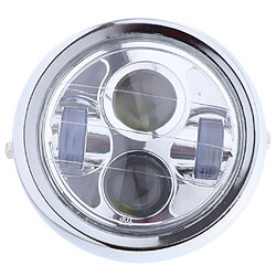 6.5 "phare rond de moto led ampoule universel pour moto noir 12v