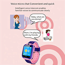 Avis Q12B Enfants Montre Intelligente Vie Étanche Enfants Positionnement Appel Smartwatch Localisateur À Distance Montre Rose