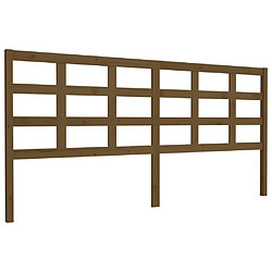 vidaXL Tête de lit Marron miel 205,5x4x100 cm Bois massif de pin